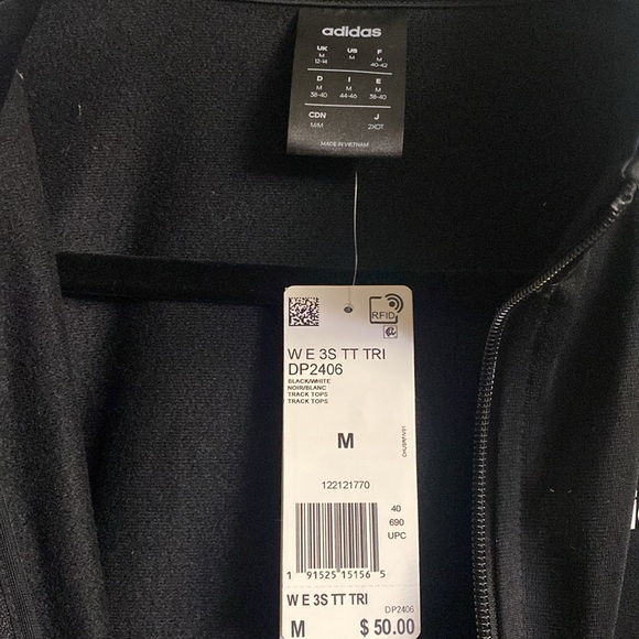 Adidas women’s 3 stripes track top - Picture 3 of 4